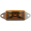 submersible lights 3l x 1w inch mini led clearance or side marker trailer light - 3 diodes amber lens