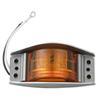 submersible lights 4-1/2l x 2w inch optronics armored led clearance and side marker light - 6 diodes steel housing amber lens