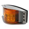 clearance lights submersible optronics armored led and side marker light - 6 diodes steel housing amber lens