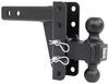 bulletproof hitches trailer hitch ball mount adjustable drop - 4 inch rise md204