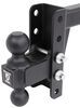 bulletproof hitches trailer hitch ball mount 2 inch 2-5/16 two balls drop - 4 rise