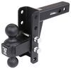 adjustable ball mount 2 inch 2-5/16 two balls bulletproof hitches 2-ball for hitch - 6-1/4 drop 6-3/4 rise 14 000 lbs