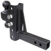 adjustable ball mount 10000 lbs gtw 14000 bulletproof hitches 2-ball for 2 inch hitch - 6-1/4 drop 6-3/4 rise 14 000