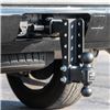 0  adjustable ball mount drop - 8 inch rise bulletproof hitches 2-ball for 2 hitch 8-1/4 8-3/4 14 000 lbs
