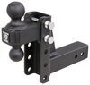 adjustable ball mount drop - 4 inch rise bulletproof hitches 2-ball for 2-1/2 hitch 6-1/4 6-1/2 14k