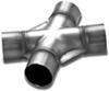 x-pipe magnaflow tru-x-pipe - stainless steel 2-1/4 inch dual inlet/outlet 9-1/2 long