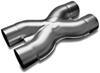 x-pipe magnaflow tru-x-pipe - stainless steel 3 inch dual inlet/outlet 14 long