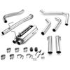 2-1/2 inch tubing diameter 3 tip magnaflow stainless steel cat-back exhaust system - gas