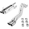 3 inch tubing diameter 4 tip magnaflow stainless steel cat-back exhaust system - gas