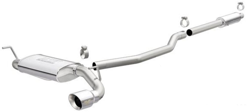 MagnaFlow Rear Exit - Single - Straight - Passenger Side Exhaust Systems - MF19324