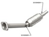 direct fit non-spun construction magnaflow ceramic catalytic converter w/o2 ports - stainless steel