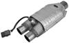 non-spun construction no air tubes magnaflow heavy metal loaded stainless steel catalytic converter w/ dual o2 ports - universal