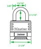 universal application padlock master lock 2-1/4 inch wide proseries resettable combination with 2-1/16 shackle