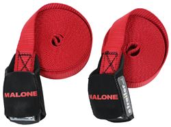 Malone Cam Buckle Load Straps with Buckle Protectors - 12' Long - Red - Qty 2                   