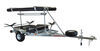 saddle style 2-tier fishing rod tube included spare tire malone ultimate angler megasport trailer with v-style carriers - tubes 1 000 lbs