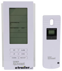 TempMinder Electronic Weather Station - White - LCD Display with Green Backlight - MRI-211MXW