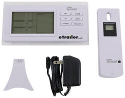 TempMinder Wireless Weather Station - White - LCD Display with Green Backlight - MRI-213MXW