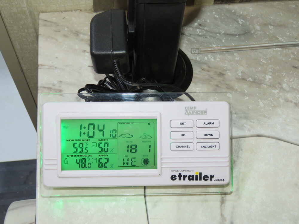  RV LCD Electronic Thermometer, RV Thermometer Humidity Meter  LCD Digital Hygrometer Monitor with Time for Motorhome : Automotive