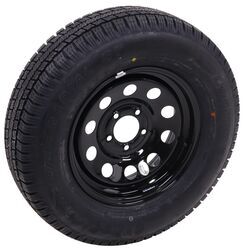 Provider ST205/75R15 Radial Trailer Tire w/ 15" Vesper Black Mod Wheel - 5 on 4-1/2 - LR D - MX47FR