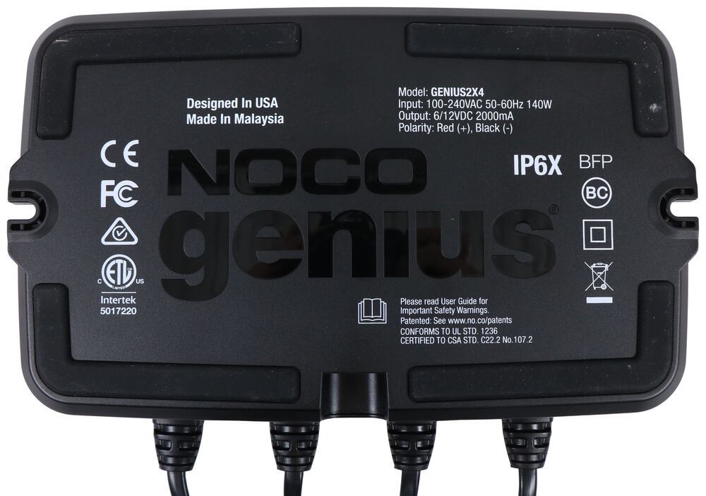 NOCO Genius Multi-Bank Smart Battery Charger - AC to DC - 4 Bank - 6V/12V -  8 Amp NOCO Battery Charger NOC57FR