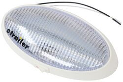 LED Porch and Utility Light for RVs - White Base - Oval - Clear Lens - OPT24WR