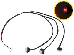 Mini LED Identification Light Kit for Trailers - Submersible - Red LEDs - Clear Lens - OPT29FR