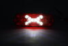 tail lights 6-7/16l x 2-1/4w inch fusion led hardwired trailer light - stop turn backup oval red/clear lens 20 diodes