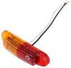 optronics trailer lights clearance 3-3/4l x 7/8w inch led fender light w/ mounting bracket - waterproof 2 diodes amber/red lens