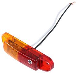 LED Trailer Fender Light w/ Mounting Bracket - Waterproof - 2 Diodes - Amber/Red Lens