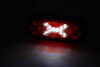 tail lights 7-1/2l x 3-5/16w inch fusion led hardwired trailer light - stop turn backup oval red/clear lens 20 diodes