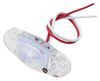 optronics trailer lights clearance side marker led light - 2-9/16 inch oblong clear lens red leds hardwired pc