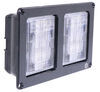 dome light 5-7/8l x 3-1/2w inch ultratek 12v rv w/ pivoting lights - double recessed 5-7/8 long black housing