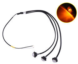 Mini LED Identification Light Kit for Trailers - Submersible - Amber LEDs - Clear Lens - OPT89FR