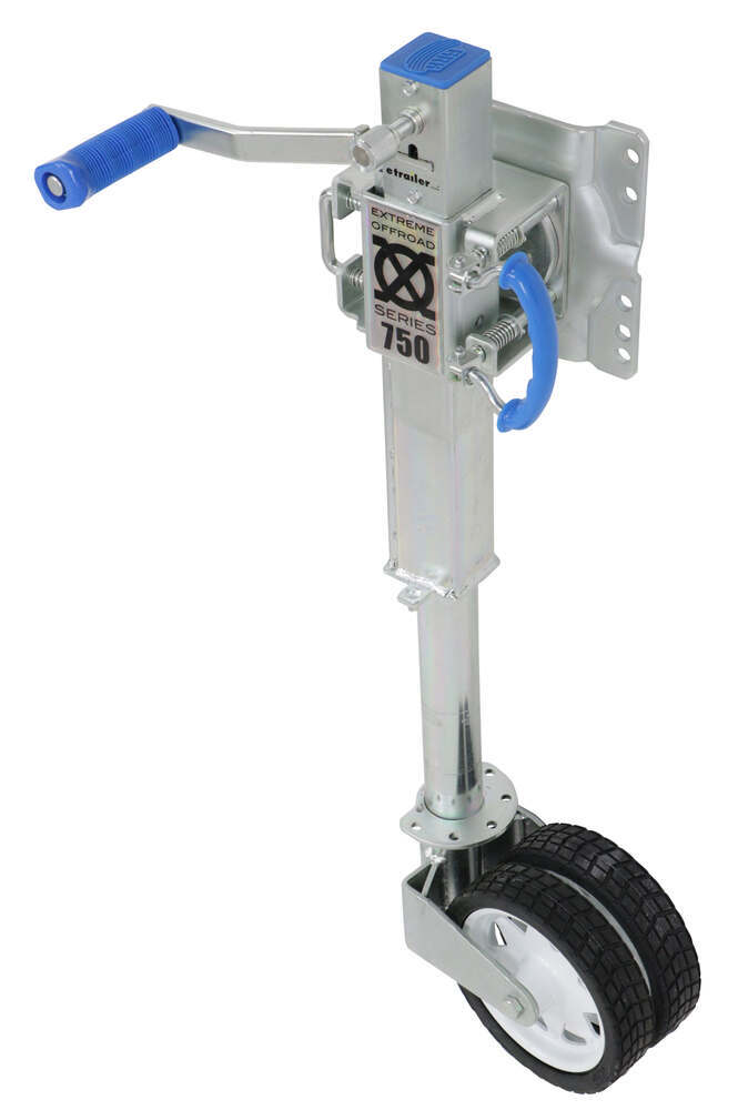 Extreme Off Road Swing Up Trailer Jack W Dual Wheels Sidewind 10 Lift 1 650 Lbs Zinc Ark Trailer Jack Orjw750d