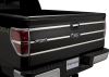 rear of vehicle tailgate putco stainless steel accent