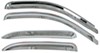 4 piece set front and rear windows putco element in-channel window visors - chrome