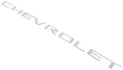 Chevy "Chevrolet" Truck Tailgate Lettering Emblem - Flat Style - Stainless Steel - P52FR