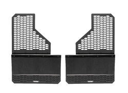 Mud Skins Dually Mud Flaps - Hex Shield - Carbon Black - Rear - Qty 2
