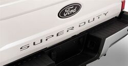 Ford "Super Duty" Truck Tailgate Lettering Emblem - Flat Style - Black Platinum