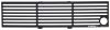 bumper grille insert bolt-on putco bar style w/ heater plug opening - stainless steel black