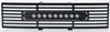 bumper grille insert bolt-on putco bar style w/ 10 inch light - stainless steel black