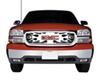 snap-on putco flaming inferno stainless steel grille insert
