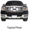 snap-on putco flaming inferno stainless steel grille insert for ford f-150 with honeycomb