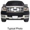 snap-on putco flaming inferno stainless steel grille insert for ford f-150 with bar (6 piece)
