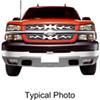 snap-on putco flaming inferno stainless steel grille insert for chevy colorado