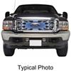snap-on putco blue flaming inferno stainless steel grille insert for ford excursion