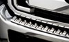 front of vehicle rear bumper putco cover - polished stainless steel