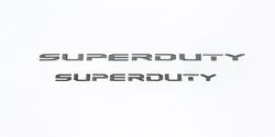 Ford "Super Duty" Truck Hood Lettering Emblem - Stamped Style - Black Platinum