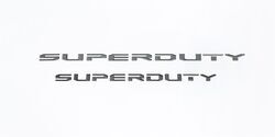 Ford "Super Duty" Truck Hood Lettering Emblem - Stamped Style - Black Platinum            