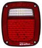 tail lights non-submersible led trailer light with reflector - stop turn backup license red lens driver side